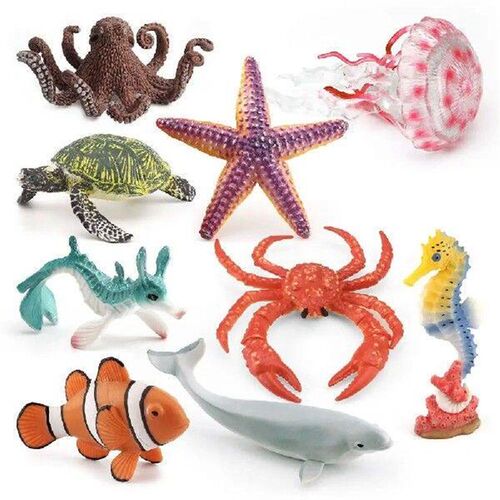 Vivid PVC Ocean Animals Ornaments Multicolor Decoration