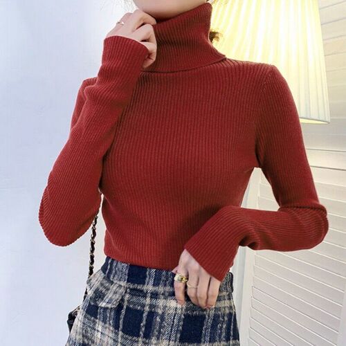 New Knitting Pullover Sweater Long Sleeve Bottom Shirt Slim