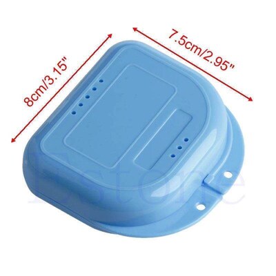 1pc dental orthodontic retainer denture storage case box mou