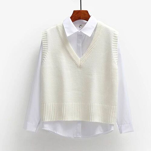 Fashion Winter Knitted Sweater Women Casual V-Neck Pullover