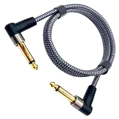 Guitar Patches Cables Right Angle Nylon Braided Sound Cable