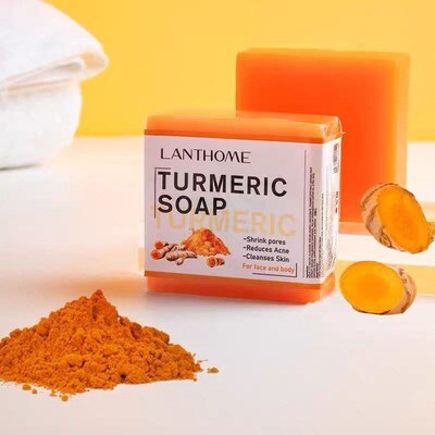姜黄皂 TURMERIC SOAP Remove Pimples Dark Spots 新品 Turmeric