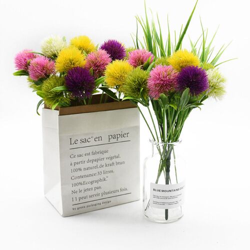 5pcs Artificial Plants Dandelion Bouquet Vases for Home