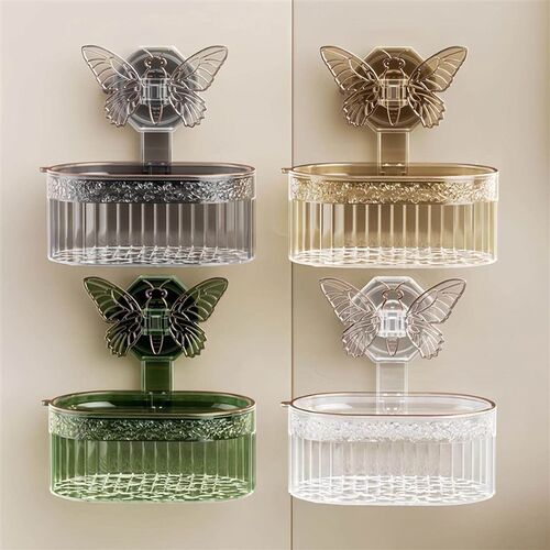 Butterfly Suction Cup Soap Dish, Wall-Mounted Luxury Creativ