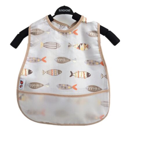1Pcs Cartoon Pattern EVA Waterproof Lunch Feeding Bibs Cotto