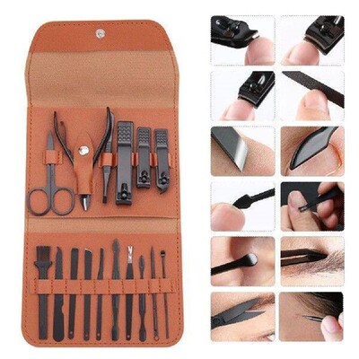Manicure Set Pedicure Kit Nail Clippers 16 in 1