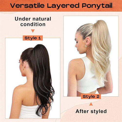 Wigs Inner Buckle Large Wave Multi-layer Womens High tail W