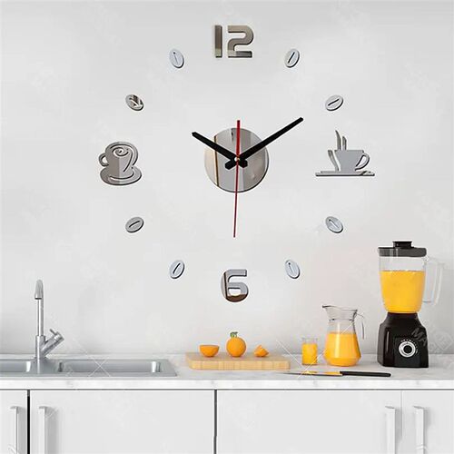 Simple Acrylic 3D Creative Coffee Bean Wall Clock European S