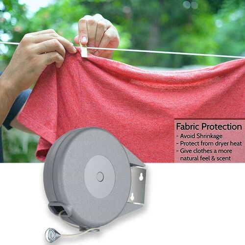 Retractable Clothesline Indoor Outdoor Clothes Line Heavy Du