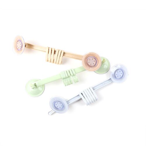 Adjustable Hook Rack Double Suction Cup Towel Rack Hanging S