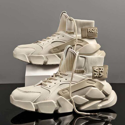 Large Size Mens Shoes Fashionable Breathable Thick-soled Da
