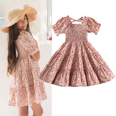 Summer Casual Dress Kids Dresses For Girls Lace Flower Girls