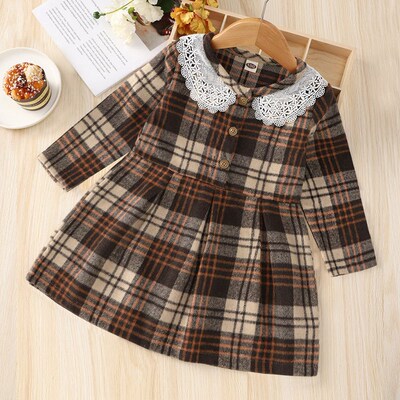 Long sleeve sweater dress girl Princess Little Girl Dress Pa