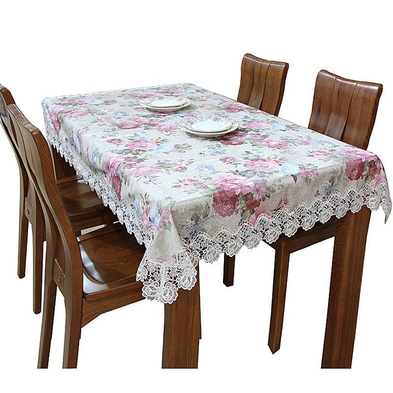 欧式桌布布艺棉麻小清新餐桌布长方形茶几布正方形电视柜盖巾蕾丝,居家布艺,桌布,淘宝优惠券,粉丝福利购,淘宝优惠卷