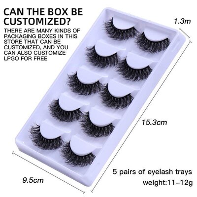 5Pairs 8D fake Lashes makeup Natural Fluffy False Eyelashes