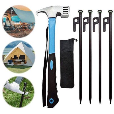 4Pcs Tent Pegs Forged Steel Tent Pegs Heavy Duty