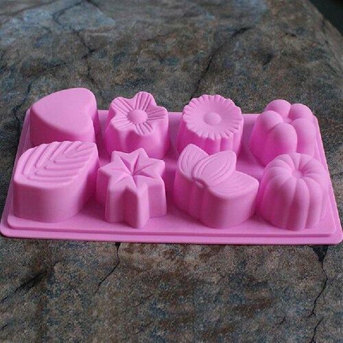 1pc Flower Shape Cake Mold 8Cavity Leaf Baking Mold Muffin
