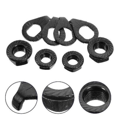 Flange Nuts for Bicycles Wheel Axle Fastening Washers Kit