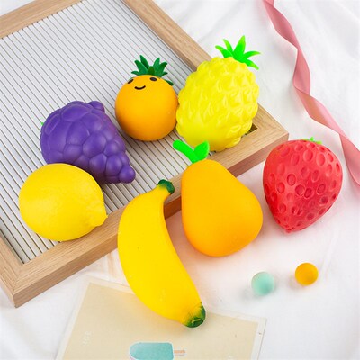 Spongy Squishy pop it Fidget Toy fruit Stress ball水果捏捏乐