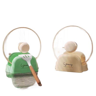 Cream-colored Pot Lid Chopping Board Rack Kitchen Countertop