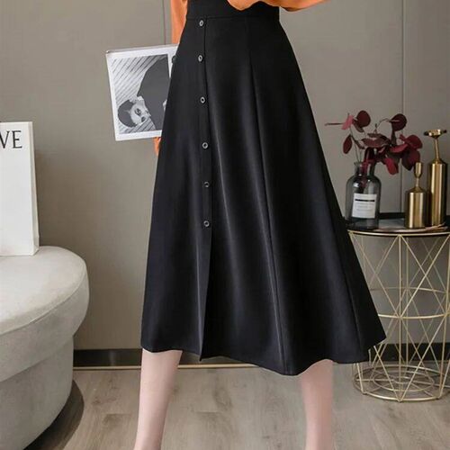 High Waist A-line Long Skirt Women New Arrival 2024 Spring K