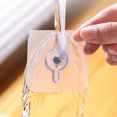 20/10pcs Strong Adhesive Nails Wall Hooks Transparent Seamle