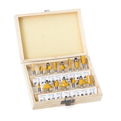 15pcs1/4inch Router Bit Set Trimming Straight Milling Cutter