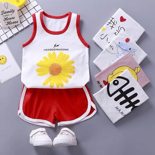 Summer Childrens Clothing Sets Cotton Casual Baby Boys Girl