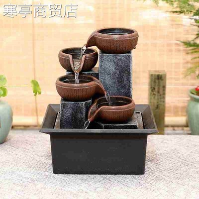 European fountain water living room desktop creative home
