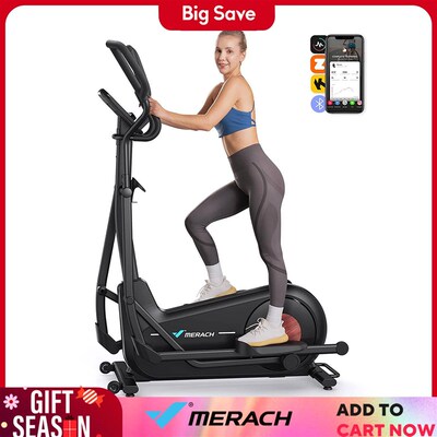 MERACH Elliptical Exercise Machine with 18.5IN Stride Hyper-