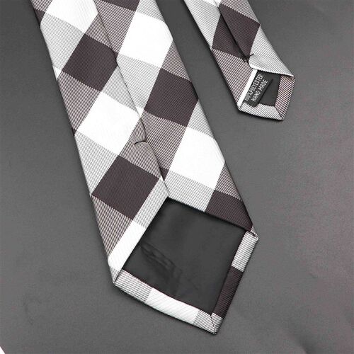 New Men's Classic Plaid Tie Luxury Stripe 8cm Jacquard N