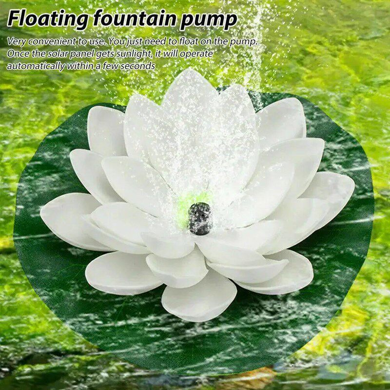 1.2W Mini Lotus Solar Fountain Floating Garden Pond Decorati