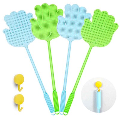 5pcs Flyswatter Palm Shaped Plastic Fly Swatters Mosquito