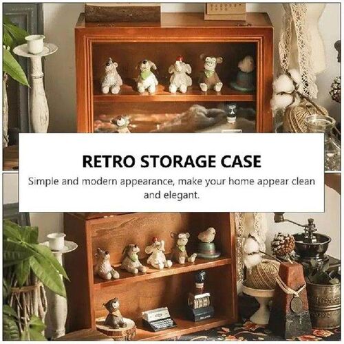 Desktop Cup Storage Box Tea Set Cosmetics Holder Glass