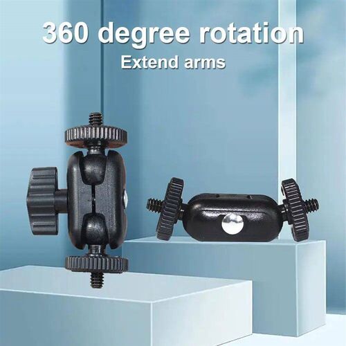 Double Ball Heads Magic Arm 15mm Ball 360 1/4screw Light