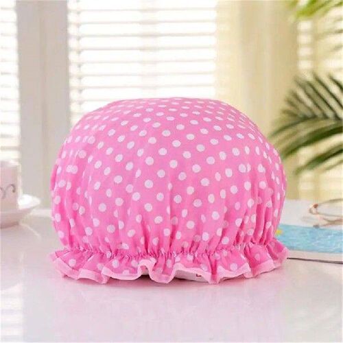 1PC Waterproof Shower Cap Double Layer Elastic Shower Hair