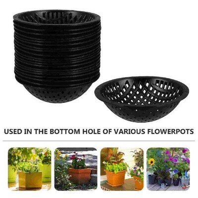 20 Pcs Flower Pot Mat Flowerpot Bottom Grid Mats with Hole