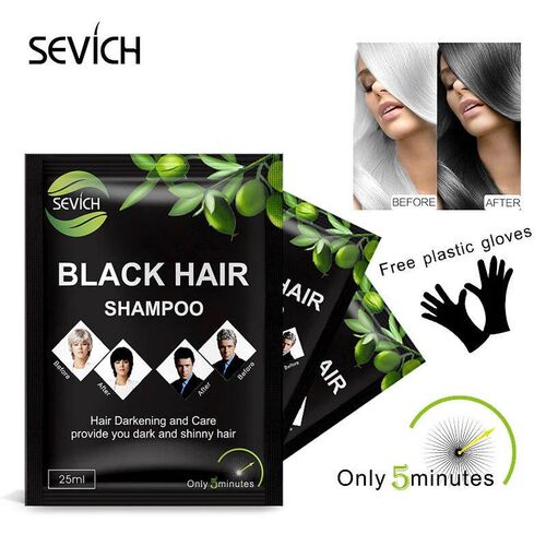 Sevich Blackening Hair Color Shampoo 5pcs/lot 15mis Moisturi