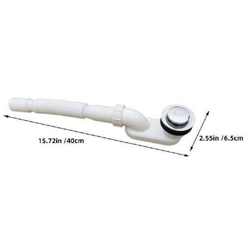 Low Profile Flat Trap Bathtub Shower Drain Pipe Flexible