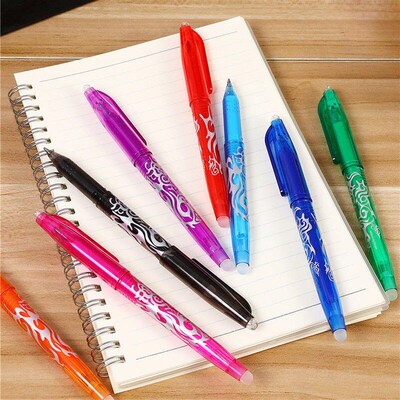8 Colorful/Set Erasable Gel Pen Color Inks 0.5mm Pens Refill