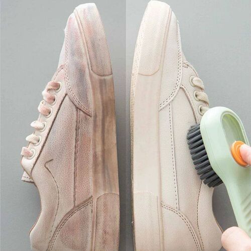 2Pcs Multifunctional Shoes Brush Automatic Liquid Adding Lau