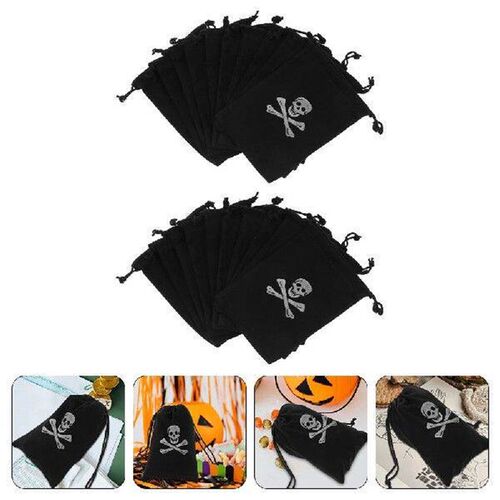 20 Pcs Pirate Drawstring Bag Birthday Bags for Presents