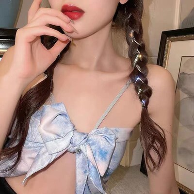 2021 New Flashing Diamond Chain Hairpin Braided Hair Headdre