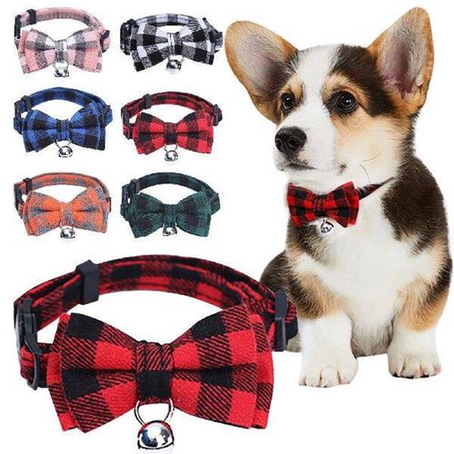 Pet Cat Dog Bow Tie Winter Pet Supplies With Bell Dog
