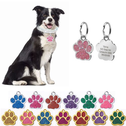 Free Engraved Pet Dog ID Tag Custom Dogs Anti-lost Name Tags