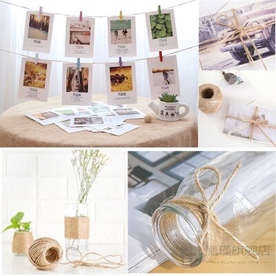 30Meter Natural Jute Rope Hemp Cord Twine Home Wedding  Deco