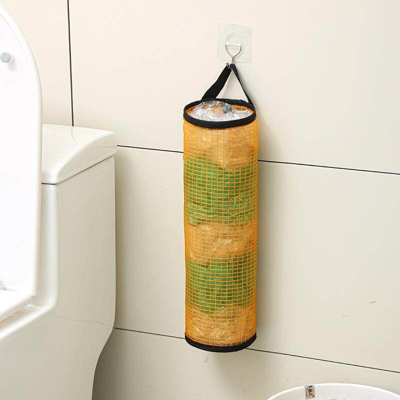 Wall-mounted storage bags for household garbage, kitchen wal