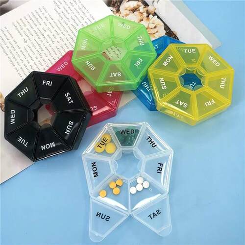 1Pcs Pill Case Plastic 7 Days Tablet Candy Box Portable Stor