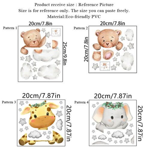Cute Giraffe Bear Elephant Star Switch er Kid Baby Bedroom D