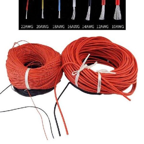 1M 5M Heat-resistant Soft Electrical Silicone Wire Copper
